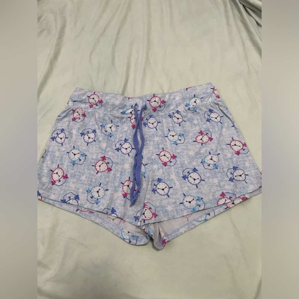 Women's Alarm Clock Print Sleep Shorts